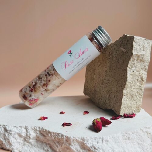 ROSE AURA – Botanical Bath Salts (110g Test Tube)